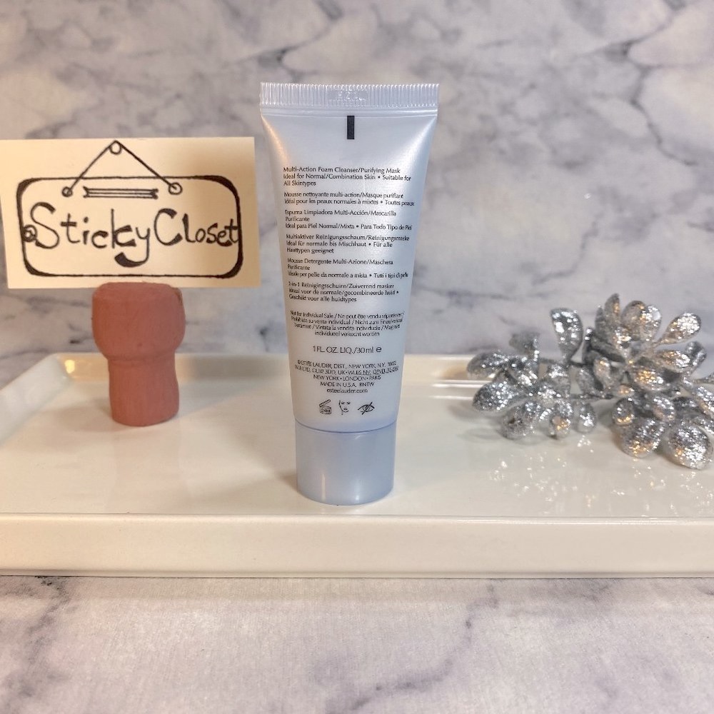 Estee Lauder Perfectly Clean Foam Cleanser-Purifying Mask Lotion, NEW -Mini 30ml - Picture 2 of 7